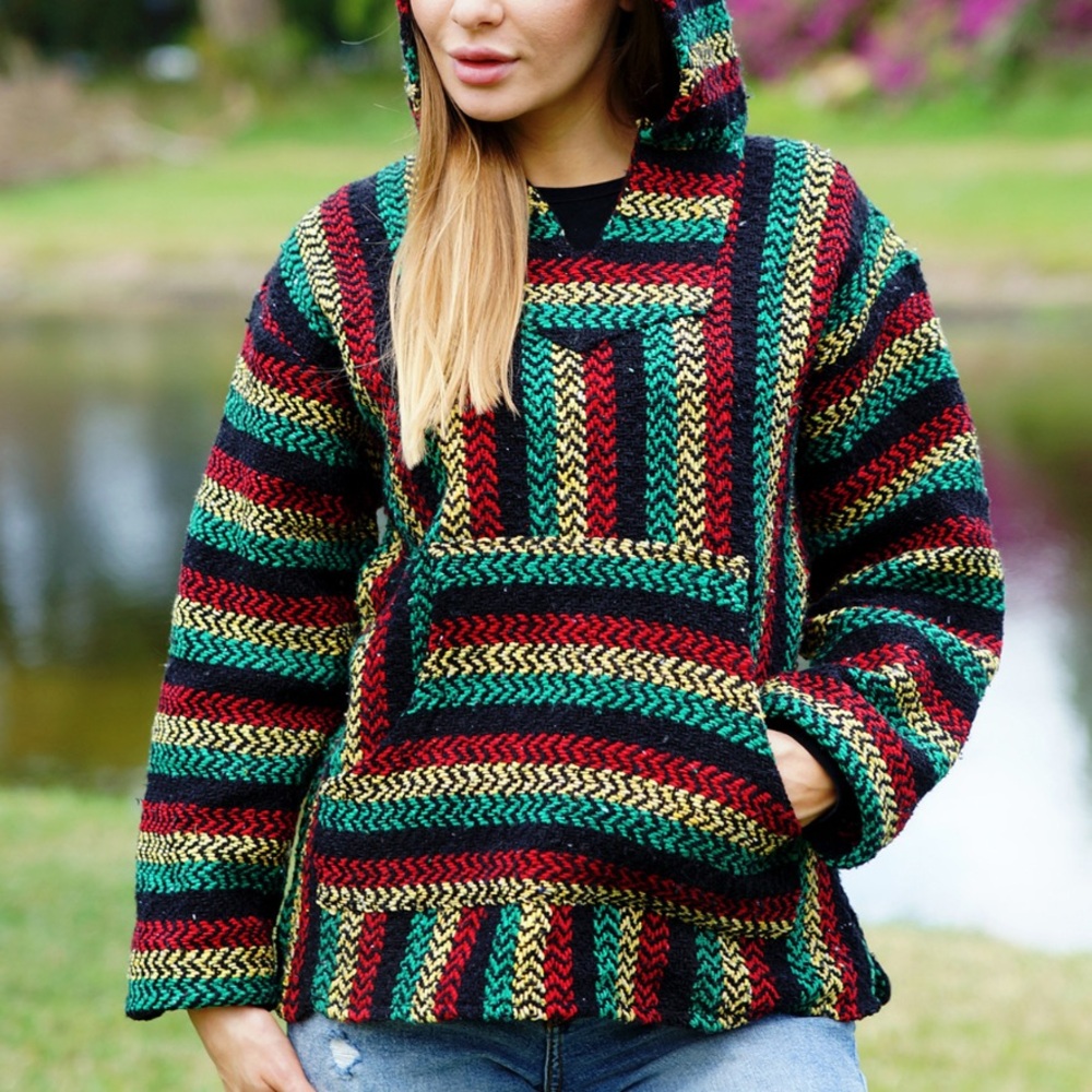 EarthRagz - BAJA JOE MEXICAN HOODIE RASTA